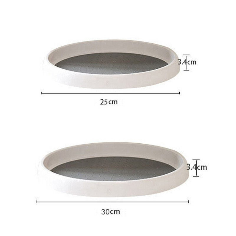 1vnt 360 besisukantis padėklas virtuvės laikymo talpyklos prieskonių stiklainiui Maisto padėklas užkandžiams vonios kambario laikymo dėžutė neslidi kosmetikos laikymo priemonė