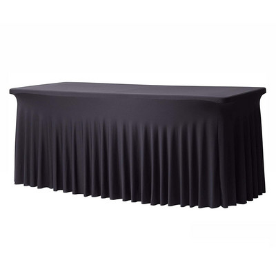 Įtempti stačiakampiai staltiesės spandeksiniai stalo sijonai Ilgi stalai Plaunami raukšlėms atsparūs stalo užvalkalai 6 pėdų 4 pėdų 8 pėdų pritaikytas stalas