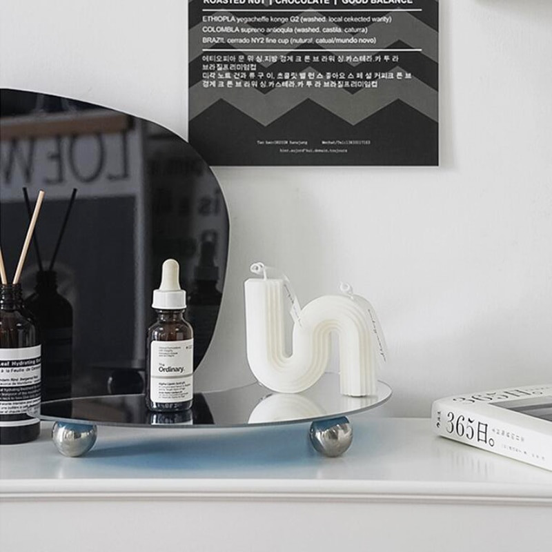 Tavă decorativă din acril Organizator de decorațiuni pentru casă Tavă de depozitare Suport pentru lumânări Tavă de toaletă Suport cosmetic pentru parfum, bijuterii, cafea