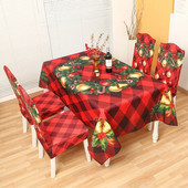 Novi božićni ukrasi Otisnuti navlake za stolice Stolnjaci Home Decor All Inclusive Rastezljive navlake za stolice Dekoracije stolova za zabave