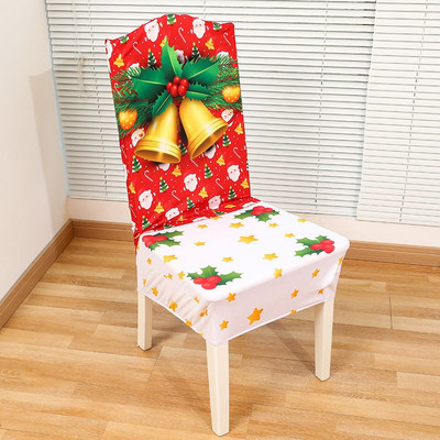 Novi božićni ukrasi Otisnuti navlake za stolice Stolnjaci Home Decor All Inclusive Rastezljive navlake za stolice Dekoracije stolova za zabave