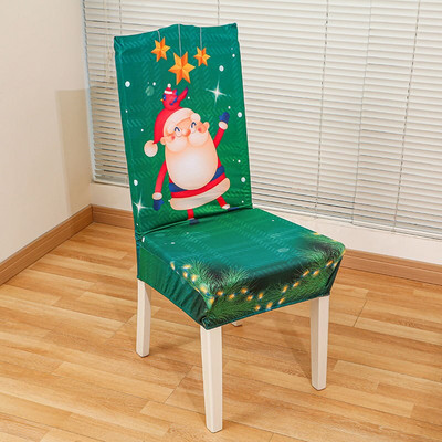 Novi božićni ukrasi Otisnuti navlake za stolice Stolnjaci Home Decor All Inclusive Rastezljive navlake za stolice Dekoracije stolova za zabave