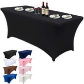 Obrus na párty Spandex Lycra Stôl Cover pre svadobnú hostinu Hotel Home Decoration Výstava Show Stretnutie Cocktail Table Cover