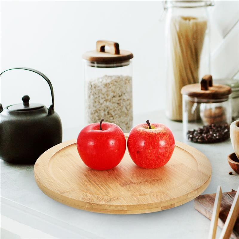 Pladanj Drveni stalak Rotirajući začini Susan Lazy Organizator za posluživanje Drveni držač okretnog stola Ormarić za posuđe Staklenke Tanjuri Okrugli začini