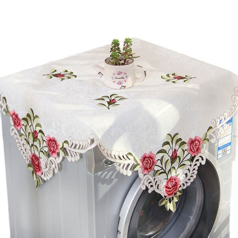 Luksuzni čipkani satenski kvadratni izvezeni pokrivač za stol platneni ručnik kuhinjski božićni stolnjak prostirka za uređenje doma za vjenčanje