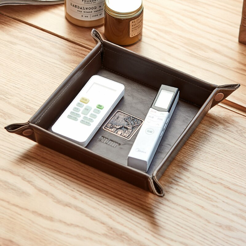 JINSERTA PU bőr inas csecsebecse Összecsukható kockadobó tálca Összecsukható retro otthoni ékszergyűrűs tálca Különféle tárolódobozok