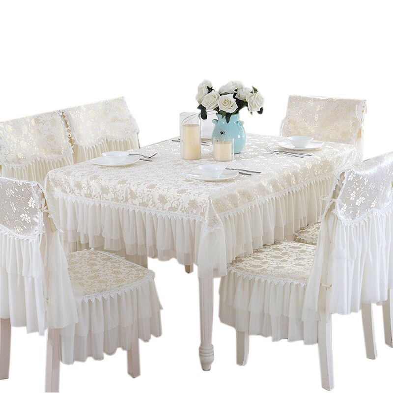 1 buc. Fețe de masă din dantelă albă husă cu broderie europeană husă pentru scaun pentru nuntă pernă pentru scaune pentru mese pentru decorarea mesei