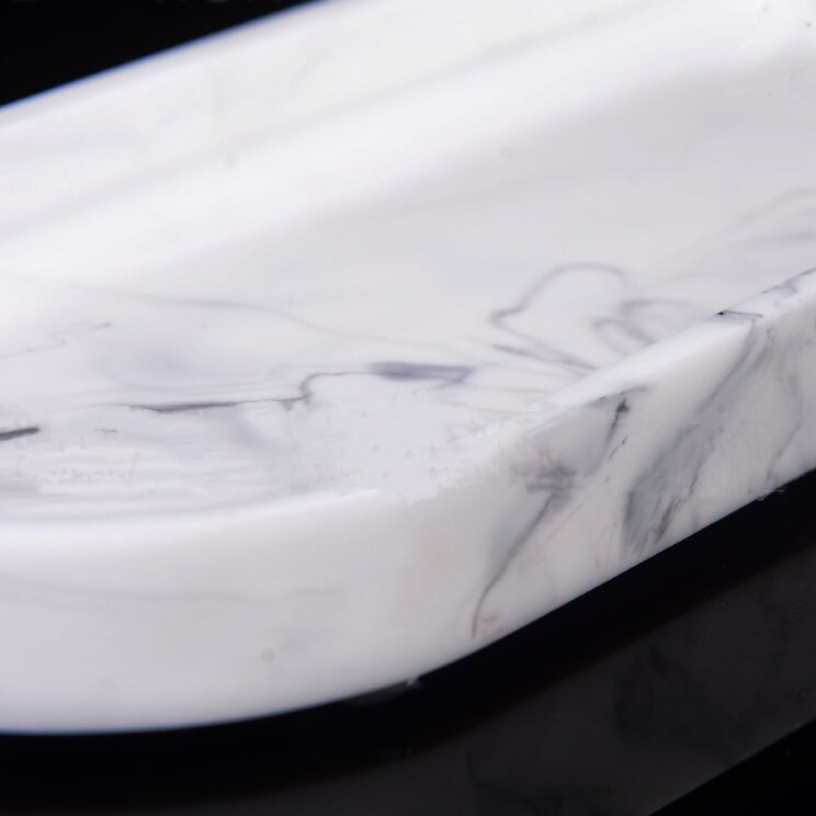 Dervos dėklo rašalo efektas Stačiakampis ovalus marmurinis raštas Lengvai valomas papuošalų lėkštė vakarienė indas Buitinė vonios kambario laikymo priemonė