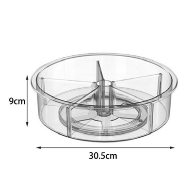 Rotirajući ormarić za 360 stupnjeva - 12 inčni stalak za pohranu kozmetike za začinske napitke PET prozirni gramofon za kuhinju i kupaonicu