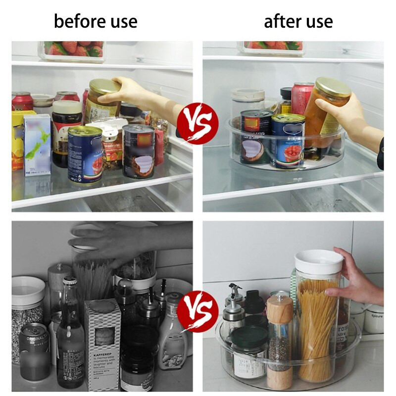 Rotirajući ormarić za 360 stupnjeva - 12 inčni stalak za pohranu kozmetike za začinske napitke PET prozirni gramofon za kuhinju i kupaonicu