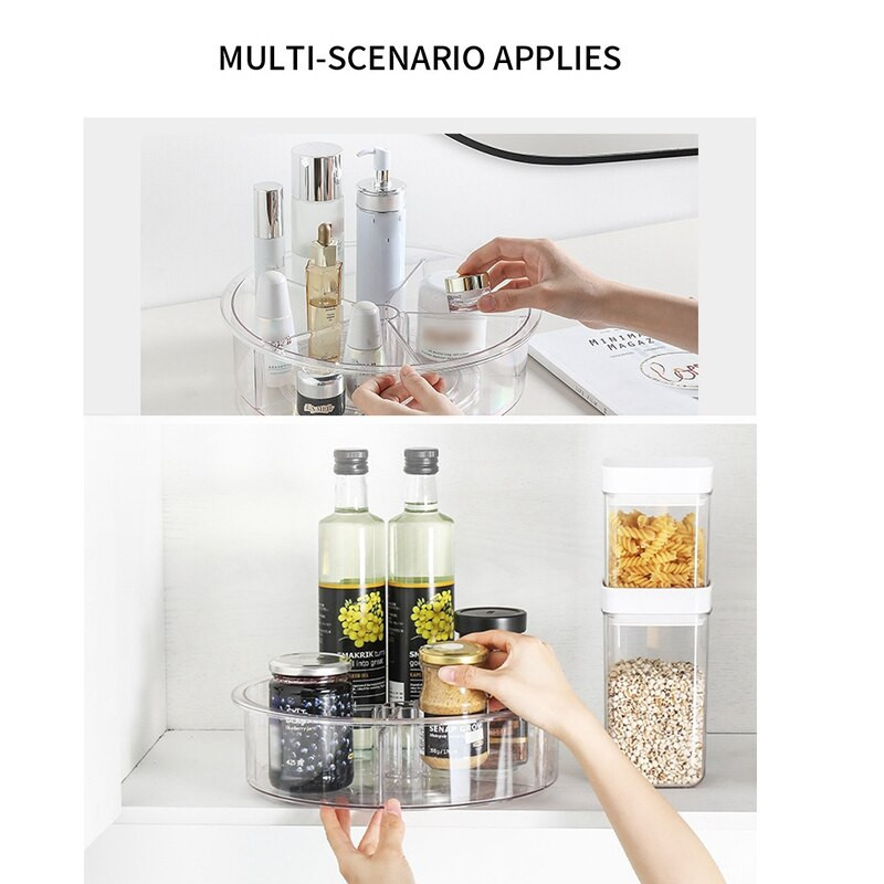 Rotirajući ormarić za 360 stupnjeva - 12 inčni stalak za pohranu kozmetike za začinske napitke PET prozirni gramofon za kuhinju i kupaonicu
