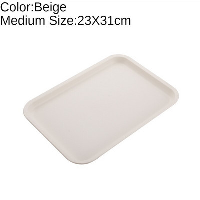 Pravokutni pladanj, plastični tanjur za jelo, nordijski bijeli voćni kolač, pladanj za pohranu, tanjur za posluživanje, hotelsko kućanstvo, kuhinjski pribor