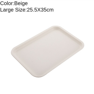 Pravokutni pladanj, plastični tanjur za jelo, nordijski bijeli voćni kolač, pladanj za pohranu, tanjur za posluživanje, hotelsko kućanstvo, kuhinjski pribor