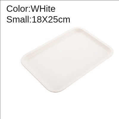 Pravokutni pladanj, plastični tanjur za jelo, nordijski bijeli voćni kolač, pladanj za pohranu, tanjur za posluživanje, hotelsko kućanstvo, kuhinjski pribor