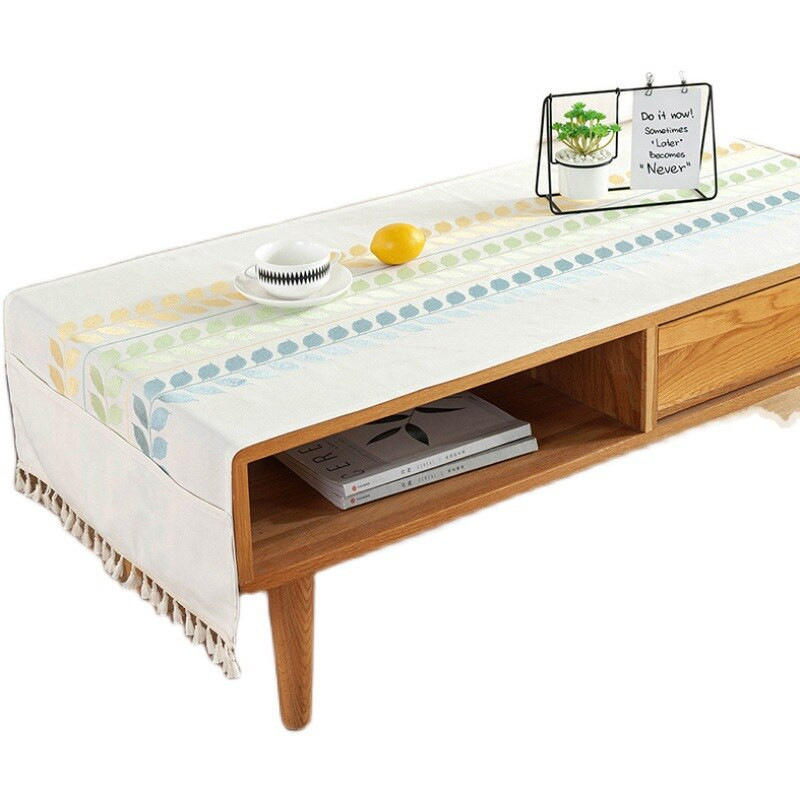 Severský štýl, nepremokavý obrus na konferenčný stolík, moderný minimalistický obrus na čajový stolík, obdĺžnikový obrus, látka, bytová dekorácia