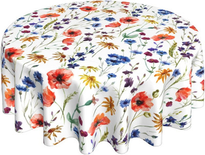 Okrugli stolnjak 60 inča šarene dugine ruže cvjetni pokrivač za stol za kuhinju za večeru