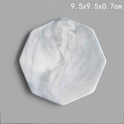 Šiaurės šalių keramikos padėklo paprastumo kontūrai aukso marmuro tekstūra Mažas laikymo padėklas Kavos puodelio kilimėlis Svetainės valgomojo stalo dekoras