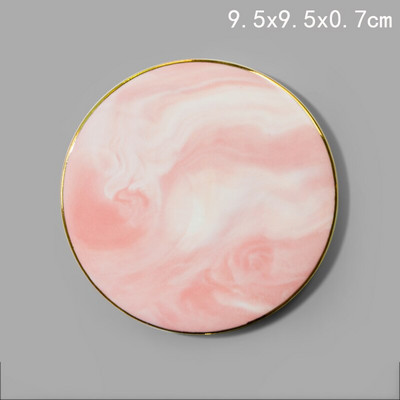 Šiaurės šalių keramikos padėklo paprastumo kontūrai aukso marmuro tekstūra Mažas laikymo padėklas Kavos puodelio kilimėlis Svetainės valgomojo stalo dekoras