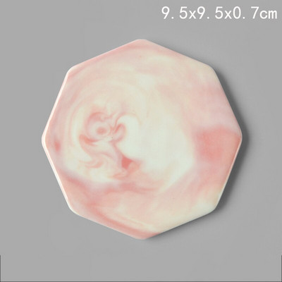 Šiaurės šalių keramikos padėklo paprastumo kontūrai aukso marmuro tekstūra Mažas laikymo padėklas Kavos puodelio kilimėlis Svetainės valgomojo stalo dekoras