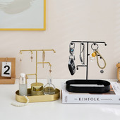 Tavă de depozitare ușoară de lux Decor nordic pentru casă Cheie Depozitare cosmetice Tavă pentru tacâmuri Decor pentru comodă Accesorii pentru bucătărie