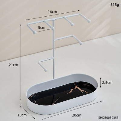 Tavă de depozitare ușoară de lux Decor nordic pentru casă Cheie Depozitare cosmetice Tavă pentru tacâmuri Decor pentru comodă Accesorii pentru bucătărie