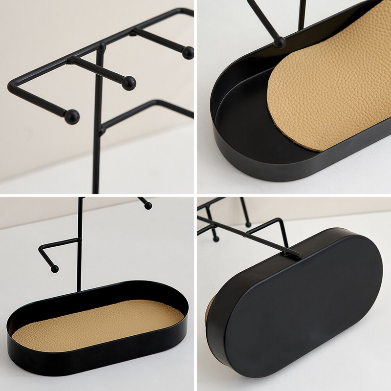 Tavă de depozitare ușoară de lux Decor nordic pentru casă Cheie Depozitare cosmetice Tavă pentru tacâmuri Decor pentru comodă Accesorii pentru bucătărie