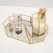 Severská retro geometria úložný tácku Jednoduchosť šperkov Kozmetický dezert úložný tanier Organizér na make-up tácku Domáca kuchynská dekorácia