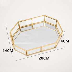 Severská retro geometria úložný tácku Jednoduchosť šperkov Kozmetický dezert úložný tanier Organizér na make-up tácku Domáca kuchynská dekorácia