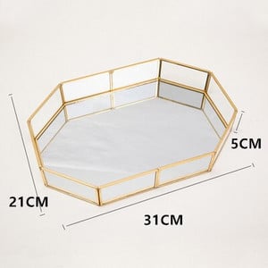 Severská retro geometria úložný tácku Jednoduchosť šperkov Kozmetický dezert úložný tanier Organizér na make-up tácku Domáca kuchynská dekorácia