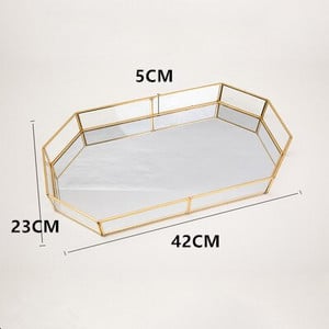 Severská retro geometria úložný tácku Jednoduchosť šperkov Kozmetický dezert úložný tanier Organizér na make-up tácku Domáca kuchynská dekorácia