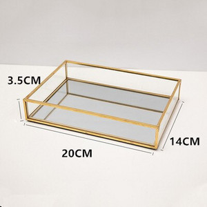 Severská retro geometria úložný tácku Jednoduchosť šperkov Kozmetický dezert úložný tanier Organizér na make-up tácku Domáca kuchynská dekorácia