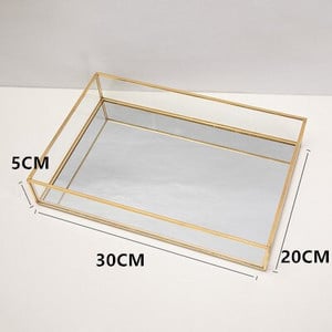 Severská retro geometria úložný tácku Jednoduchosť šperkov Kozmetický dezert úložný tanier Organizér na make-up tácku Domáca kuchynská dekorácia