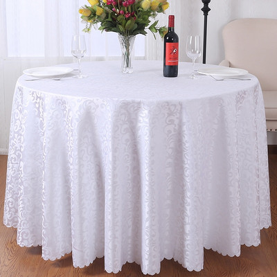 Τραπέζι γάμου Πανί Κάλυμμα Στρογγυλή Διακόσμηση Δείπνο Ξενοδοχείο Παρουσίαση Πάρτι Απλό Πολυεστέρα Ζακάρ Τραπεζομάντιλο Χονδρική Nappe De Table