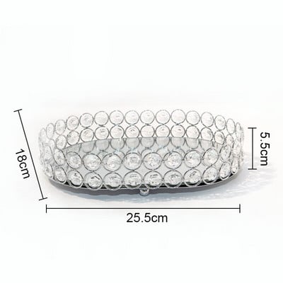 Tavi cu strasuri europene Oglinda decorativa din sticla Tava de depozitare Masa de toaleta Placa de prezentare pentru bijuterii Recipiente cosmetice