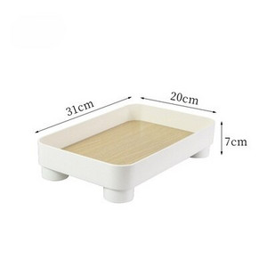 Cutie de depozitare de birou minimalistă nordică Tavă rotundă de depozitare din plastic Sufragerie articole cosmetice diverse Orgnizer Decorare pentru casă