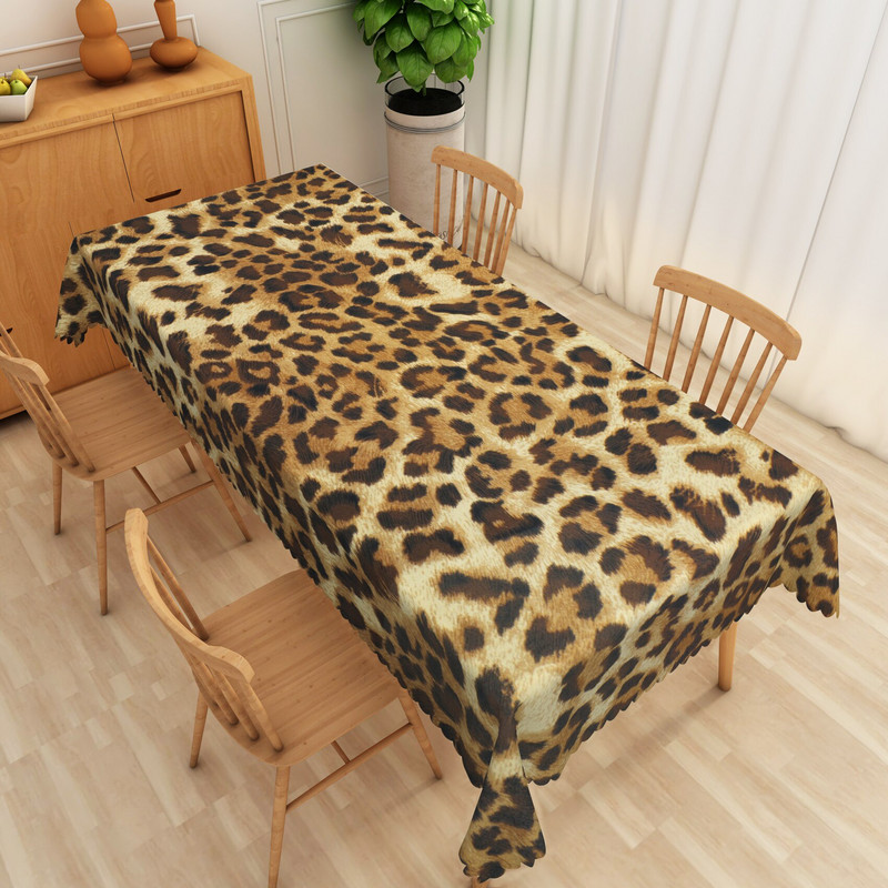 Sexy obrus s tigrom a leopardím vzorom, umývateľný obrus na stôl, detský narodeninový stôl, dekorácia na stôl, pikniková podložka z polyesteru