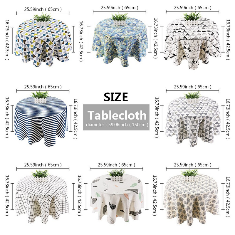 Față de masă rotundă, elegante, fețe de masă, in, bumbac, acoperită de masă, impermeabilă, haine de masă, pentru masă, eveniment, textil de acasă