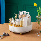 Didelės talpos laikymo lentyna 360 besisukanti spintelė patefono organizatorius prieskonių laikiklis gėrimų kosmetinė balta daugiafunkcinė virtuvės vonia