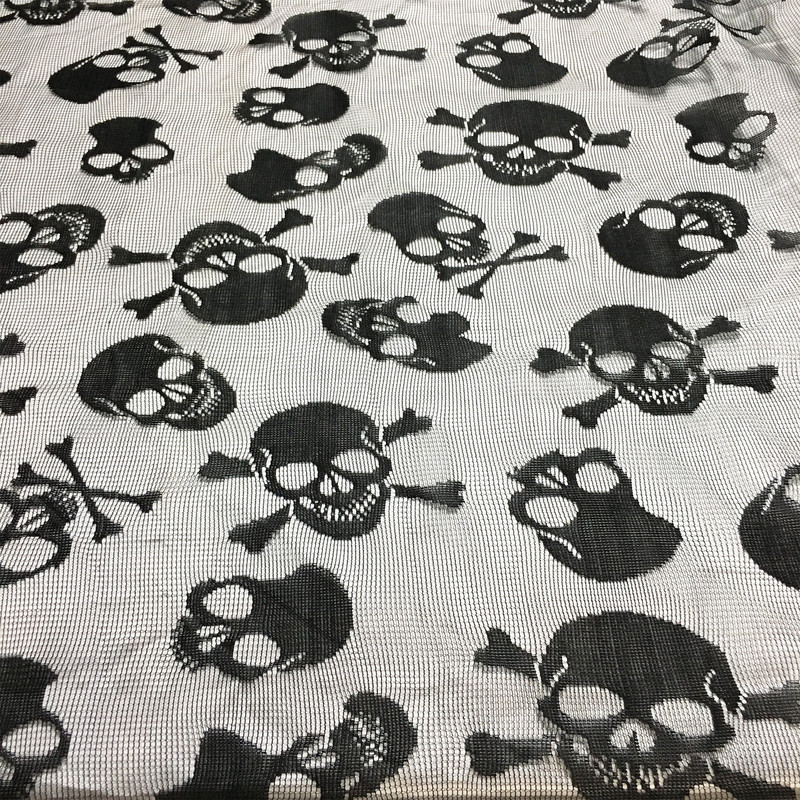 Halloween obrus obdĺžnikový čierna čipka lebky kosti obálky na stôl pre kuchyňu večera párty potreby dekorácia domu