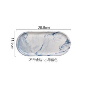 Tavă de marmură nordică Tavă ovală din ceramică de uz casnic Tavă de mâncare occidentală Tavă de depozitare bijuterii Tavă de desert Decorare camera de zi