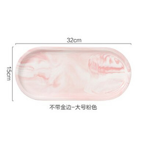 Tavă de marmură nordică Tavă ovală din ceramică de uz casnic Tavă de mâncare occidentală Tavă de depozitare bijuterii Tavă de desert Decorare camera de zi