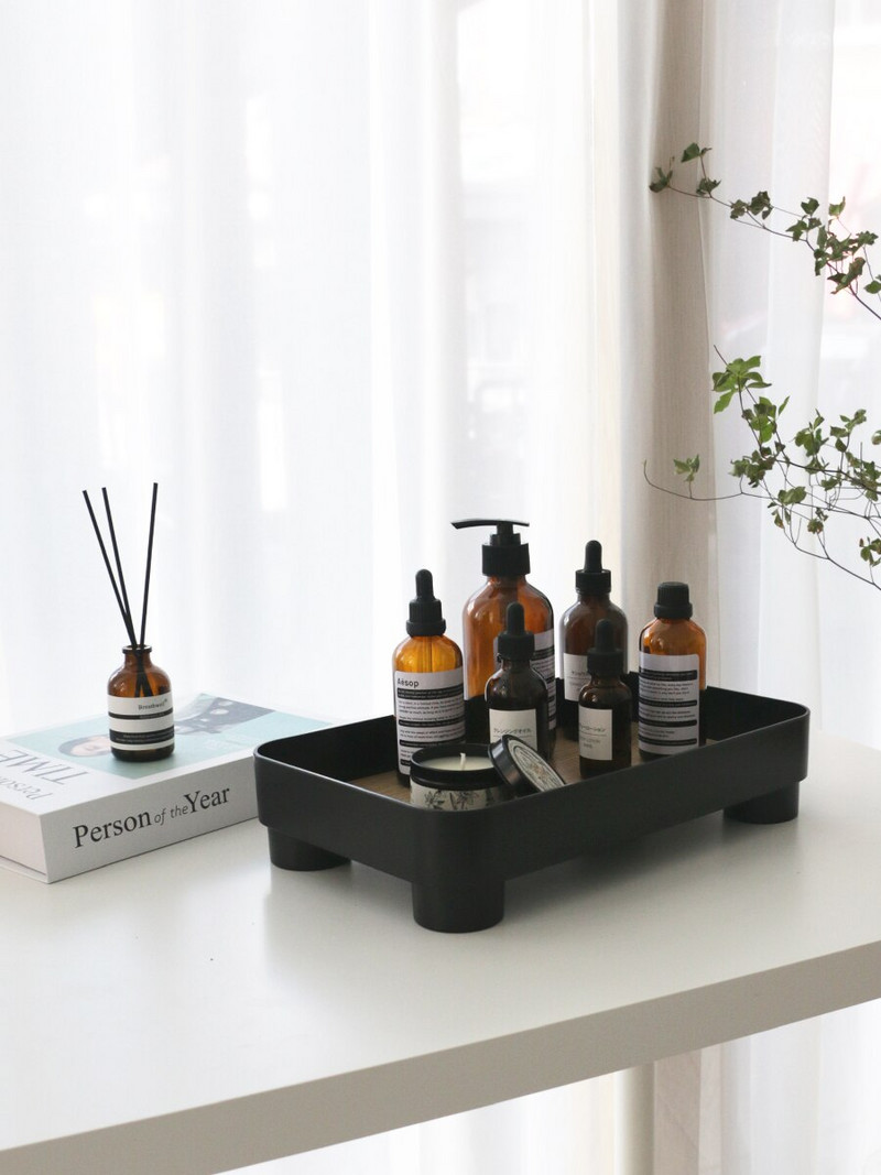 Kozmetikai tárolótálca Fürdőszoba Asztali Egyéb Smink Kozmetikai Szervező Ékszer Dekoratív Tálca Aromaterápiás Gyertyatartó állvány