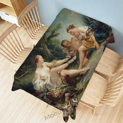 Boucher Rokokové plátno Olejomaľba Nástenná tapiséria Kráľovská Venuša Vojvodkyňa Bohyňa Krajina Madame Decora Art Obrus Stôl Cover