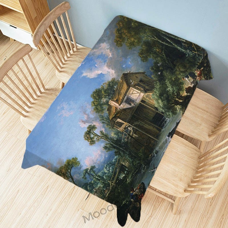 Boucher Rokokové plátno Olejomaľba Nástenná tapiséria Kráľovská Venuša Vojvodkyňa Bohyňa Krajina Madame Decora Art Obrus Stôl Cover