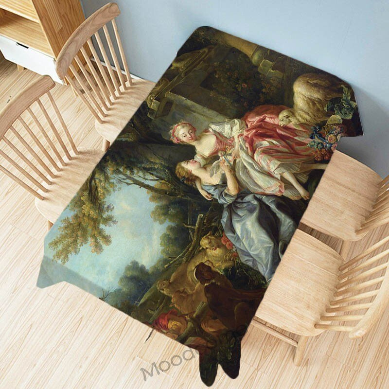 Boucher Rokokové plátno Olejomaľba Nástenná tapiséria Kráľovská Venuša Vojvodkyňa Bohyňa Krajina Madame Decora Art Obrus Stôl Cover