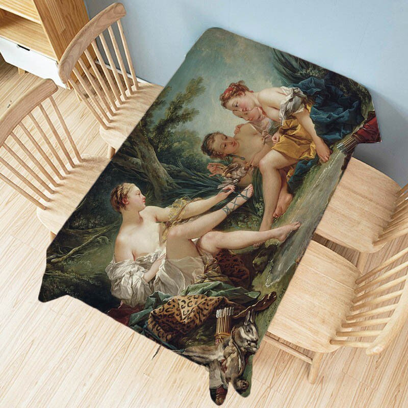 Boucher Rokokové plátno Olejomaľba Nástenná tapiséria Kráľovská Venuša Vojvodkyňa Bohyňa Krajina Madame Decora Art Obrus Stôl Cover