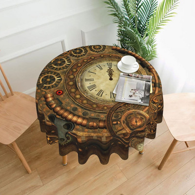 Steampunk dizajnový obrus, nádherný mechanický vintage lacný elegantný obrus na stôl, piknikový chránič na mieru z polyesteru