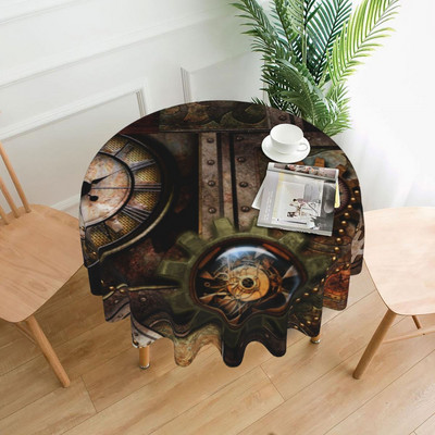 Steampunk dizajnový obrus, nádherný mechanický vintage lacný elegantný obrus na stôl, piknikový chránič na mieru z polyesteru