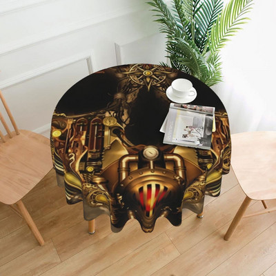 Steampunk dizajnový obrus, nádherný mechanický vintage lacný elegantný obrus na stôl, piknikový chránič na mieru z polyesteru