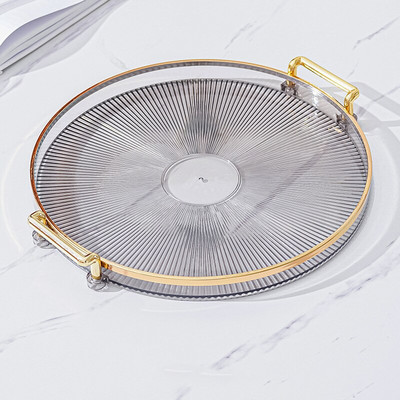 Apvalus laikymo padėklas Namų svetainė Svetainė Kavos staliukas Arbatos puodelis Lėkštė Akrilo padėklas Aromaterapija Organizatoriaus padėklas namų dekoras